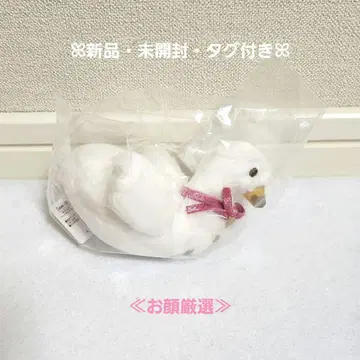 리락쿠마 테노리 봉제 인형 스완 씨 스완과 금색 꽃 스완 봉제 인형