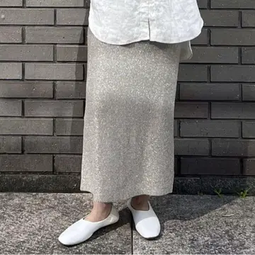 framework 메탈 얀 니트 스커트 23SS
