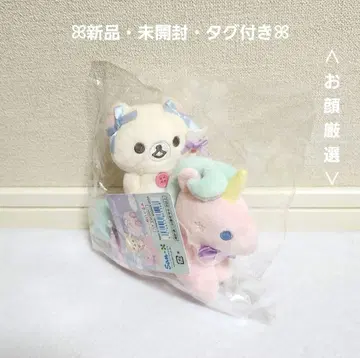 리락쿠마 하늘의 솜사탕 장면 봉제 인형 코리락쿠마 유니콘