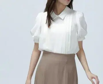 NBB 셔츠 칼라 턱 블라우스