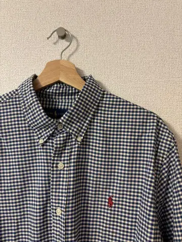 Ralph Lauren 체크 무늬 버튼 다운 셔츠 XL