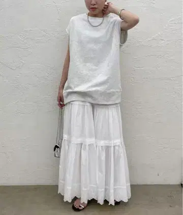 Loungedress 라운지 드레스 슬리브리스 맨투맨 그레이 로고