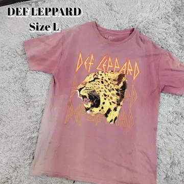 DEF LEPPARD 밴드 티셔츠 반팔 오니 페이드