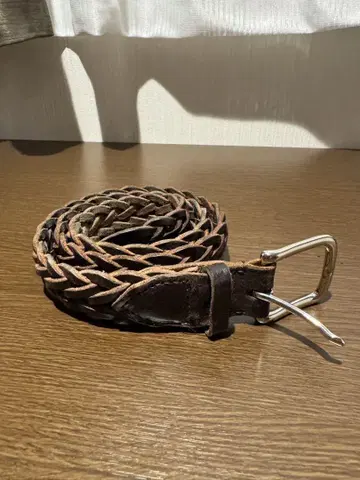 백악관 콕스 메쉬 벨트 32mm 28인치 다크 브라운
