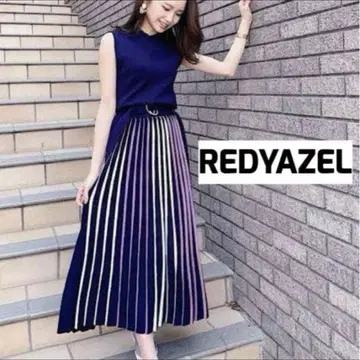 REDYAZEL 레이디 아젤 슬리브리스 배색 원피스