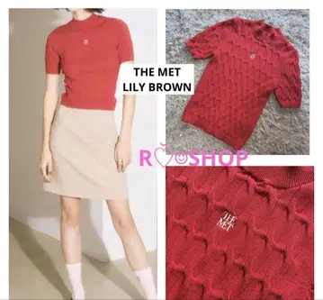 THE MET LILY BROWN 릴리 브라운 케이블 니트 탑