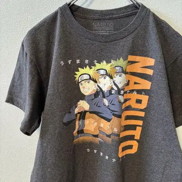 구제 의류 나루토 NARUTO 우즈마키 캐릭터 프린트 티셔츠 남성용 L