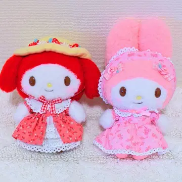 마이멜로디 마스코트 아카멜로 모모멜로 산리오 퓨로랜드 봉제 인형