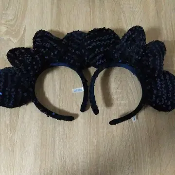 스팽글 보라색 머리띠 페어 미니