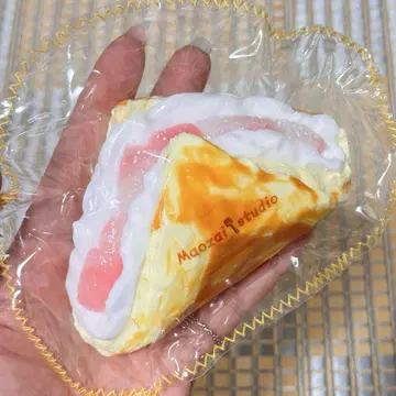 새상품 갓 구운 복숭아 크림 와플 샌드 스퀴즈 뭉개기 부드러운 완구