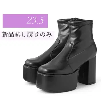 스트레치 스퀘어토 통굽 숏부츠 GRL