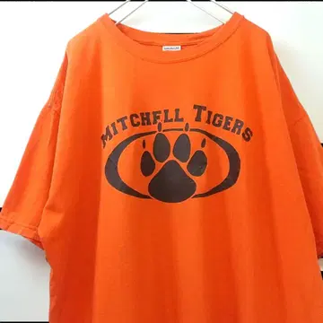 길단 MITCEHELL TIGERS 빅 사이즈 티셔츠 XL 구제 의류