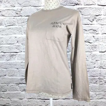 ARMANI JEANS 긴팔 티셔츠 L 라이트 브라운 이탈리아제