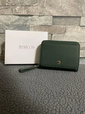 BARCOS 그린 가죽 접이식 지갑
