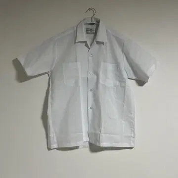 오픈 카라 반팔 워크 셔츠