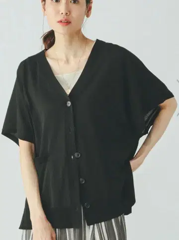 깔끔하고 부드러운 가디건 반팔 L 사이즈