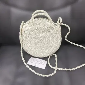 Aeta 가죽 바스켓 서클 숄더백 S 화이트 2way