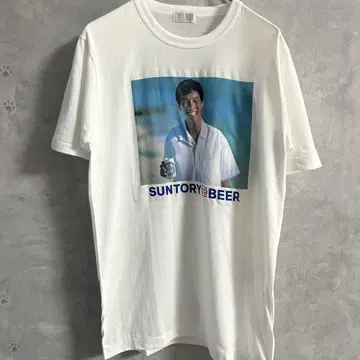 80s SUNTORY 산토리 x 아카시야 산마 기업 콜라보 티셔츠