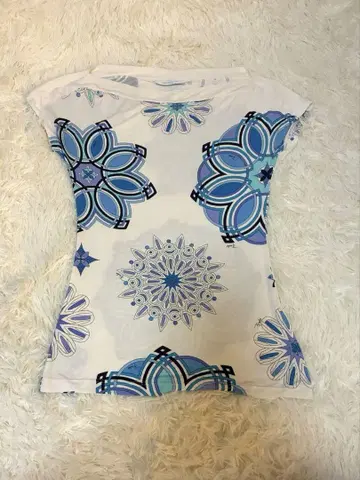 EMILIO PUCCI 에밀리오 푸치 반팔 티셔츠 S 사이즈 블루