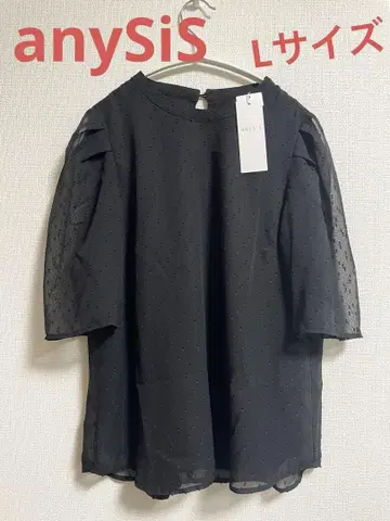택 포함 새상품 anySiS 온워드 상의 블라우스 블랙 L 튜닉