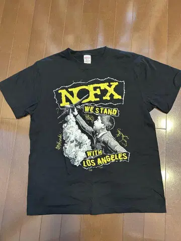 NOFX WE STAND WITH LOS ANGELES 티셔츠 M 블랙
