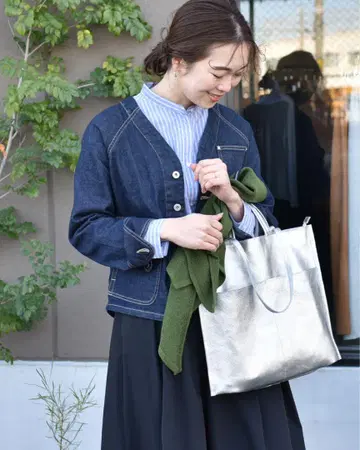 ourhome 아워 홈 2WAY 핏 토트백 실버