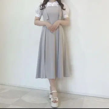 Anmille 볼륨 턱 벨트 OP 블루