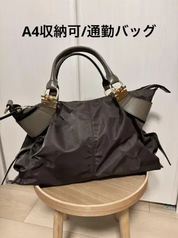 A4 수납 가능! 나일론 2way 토트백
