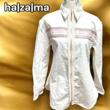 hazama 셔츠 겉옷 집업 코튼 화이트