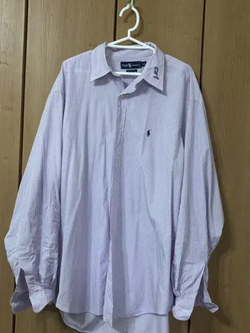 Ralph Lauren 2XL 스트라이프 셔츠 라벤더