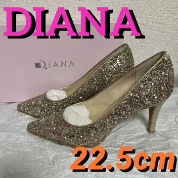 DIANA 골드 글리터 하이힐 22.5cm 힐 약 8cm