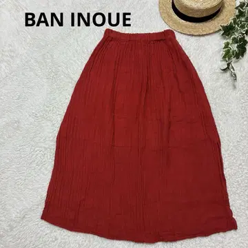 BAN INOUE 깃 이노우에 카야 스커트 기모노 원단 4중 슬릿