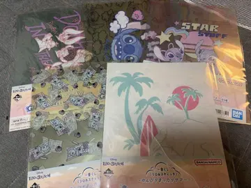 제일복권 리로 & 스티치 느긋하게 노력하는 문구 모듬 5종