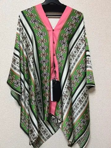 새상품 MICALLE MICALLE 판초 여성용 판초 겉옷 패턴