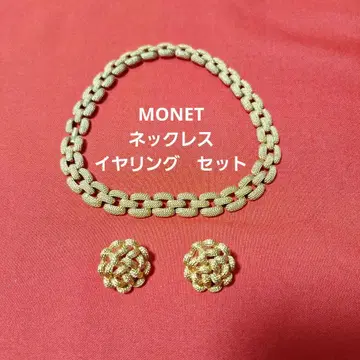 monet 모네 고져스 목걸이 귀찌 골드 계열 세트