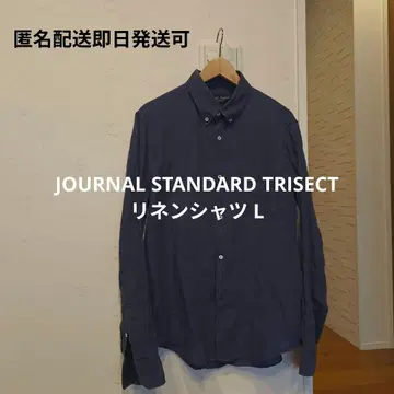 JOURNAL STANDARD TRISECT 린넨 셔츠 L 네이비