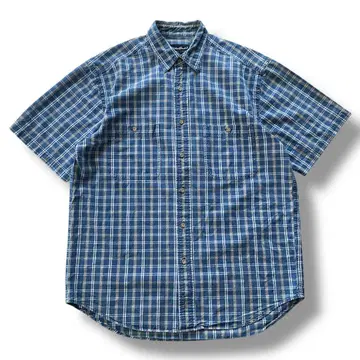 90s~ Eddie Bauer 에디 바우어 체크 셔츠 S 반팔