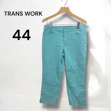 TRANWORK 변압기 7부 소매 스트레이트 팬츠 블루 44