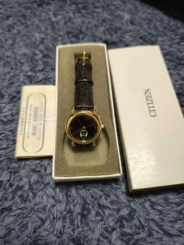 딕 브루나 블랙 베어 초레어 CITIZEN 블랙 다이얼 금 케이스