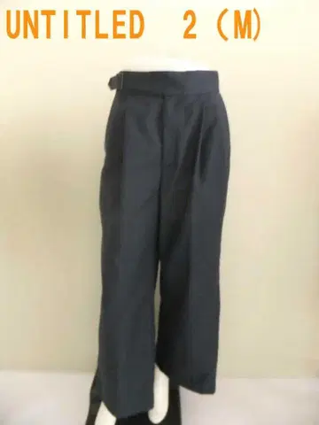 새상품급 언타이틀 와이드 팬츠 벨트 포함 2 (M) 네이비 계열