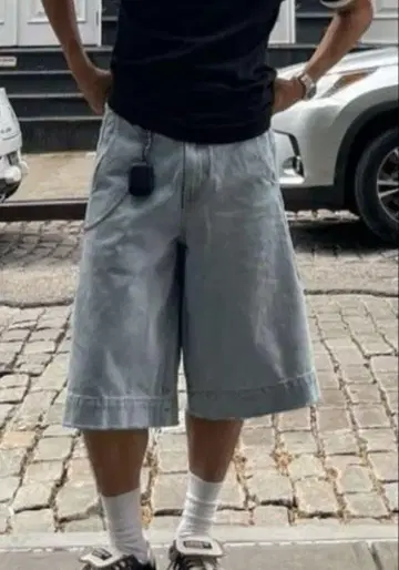 Jorts 데님 카고 반바지 데님 하프 팬츠 와이드 배기 자라