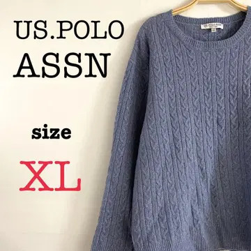 U.S POLO ASSN 유에스플로어슨 [XL] 긴팔 니트 블루