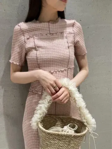 snidel 깅엄 멜로 원피스