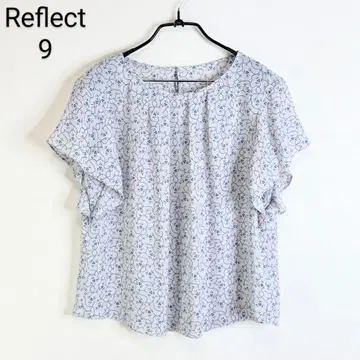 Reflect 보태니컬 무늬 플레어 슬리브 블라우스