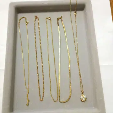 액세서리 정리 목걸이 골드 각인 있음 5권