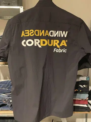 wind and sea CORDURA 블랙 반팔 워크 셔츠 M