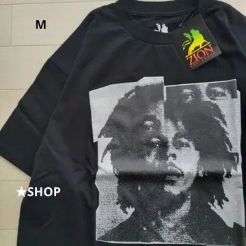 ZION 자이언 밥 말리 허스키 프린트 반팔 티셔츠 M