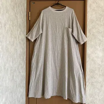 Dgy 디지 와이 린넨 플레어 원피스 루즈핏 그레이 새상품급