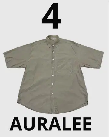 AURALEE 오라리 반팔 셔츠 랫핑크 코튼