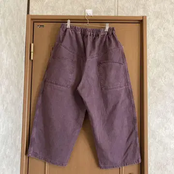 츠무구 tumugu 워시드 가공 와이드 데님 포도색 새상품급
